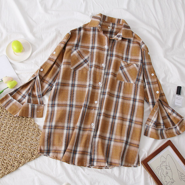 Cămașă casual damă în carouri - trei culori