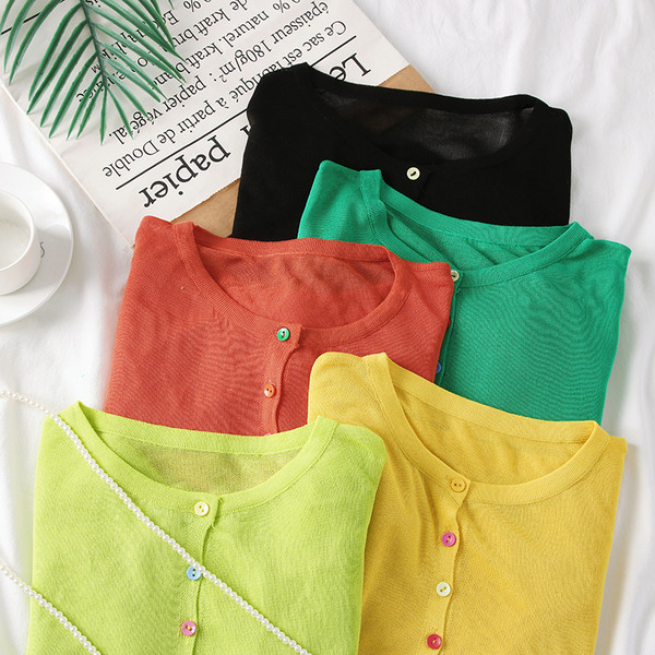 Cardigan de dama model nou cu nasturi - mai multe culori