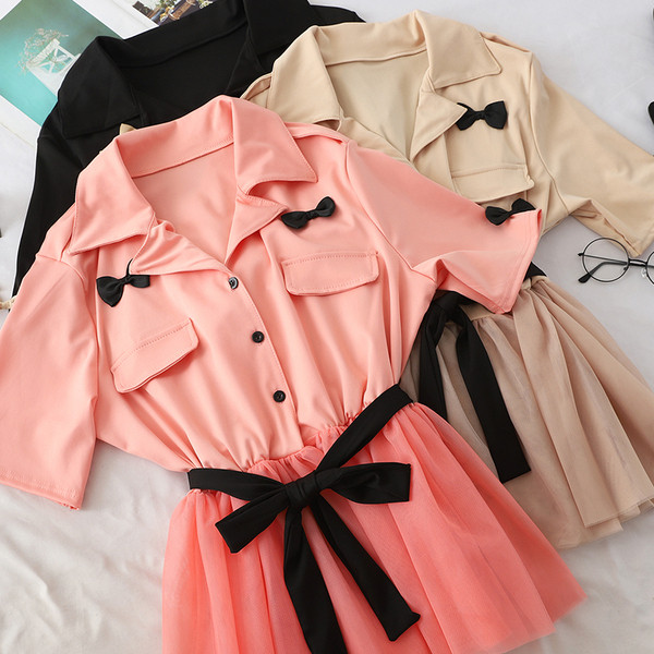 Cămașă de damă modernă cu panglici în mai multe culori