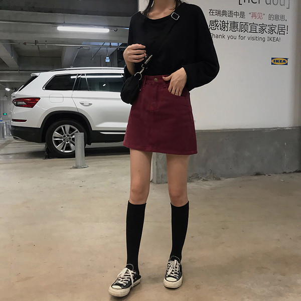 Fusta dama casual in mai multe culori - model drept