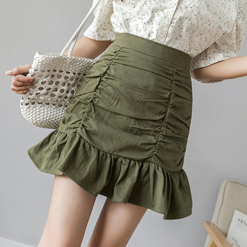 Fusta casual dama cu talie inalta in trei culori