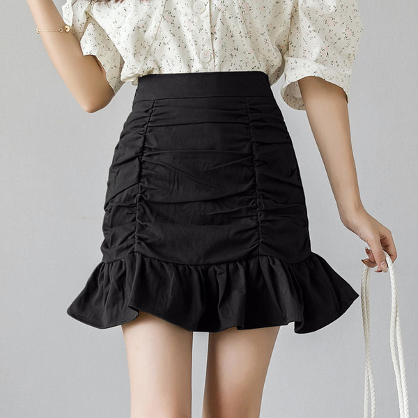 Fusta casual dama cu talie inalta in trei culori