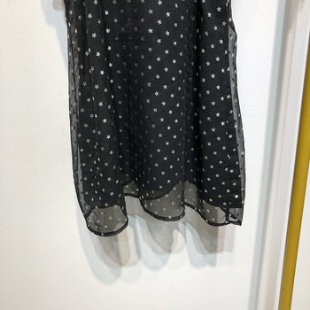 Rochie scurta de dama din tul de culoare neagra