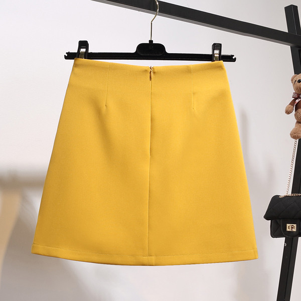 Fusta de dama eleganta in trei culori cu talie inalta