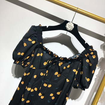 Rochie de dama neagra cu umerii goi in negru