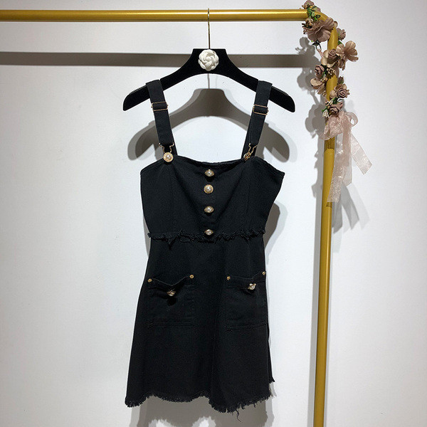 Rochie de dama cu bretele in alb si negru