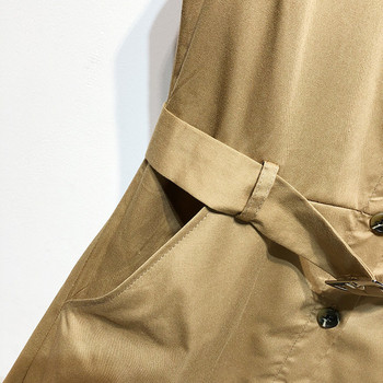 Rochie de dama lunga cu curea in talie de culoare maro