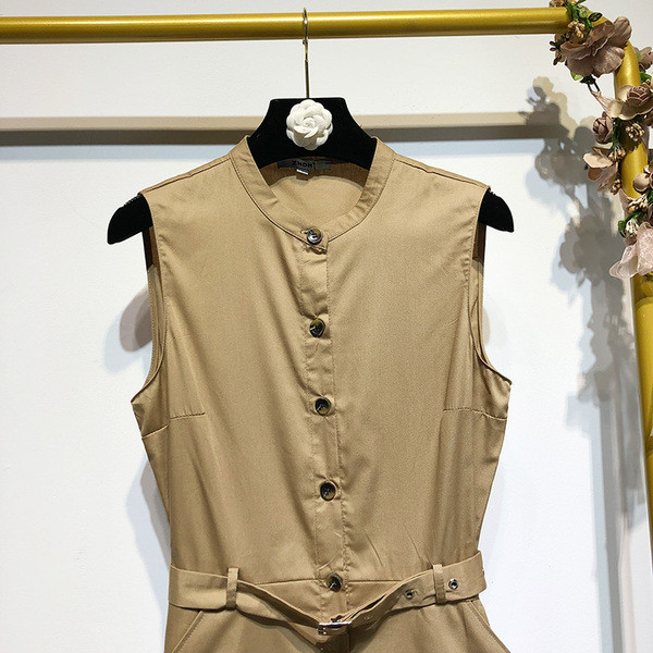 Rochie de dama lunga cu curea in talie de culoare maro