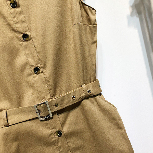 Rochie de dama lunga cu curea in talie de culoare maro