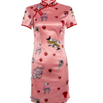 Rochie moderna de dama Slim - model in roz