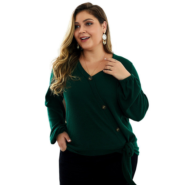 Bluza de dama model nou cu nasturi si maneci lungi - mai multe culori