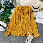 Cămașă plisată de damă cu broderie în mai multe culori