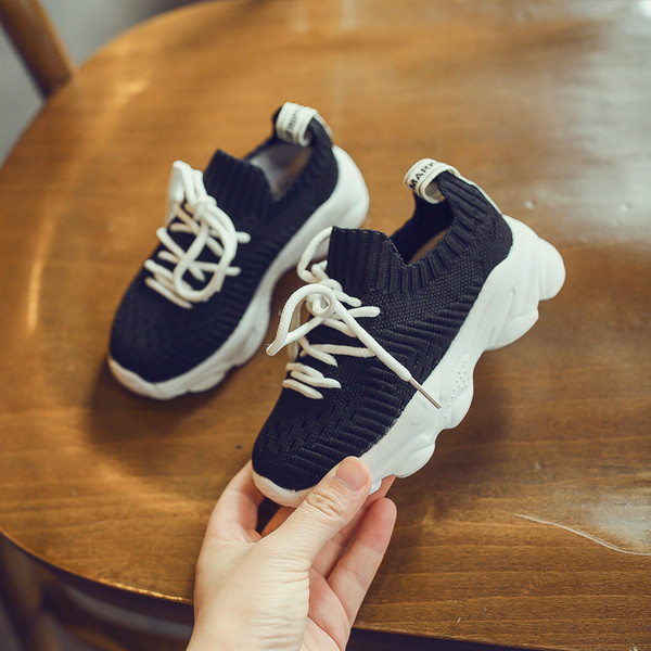 Adidași casual pentru copii pentru fete în negru și roz