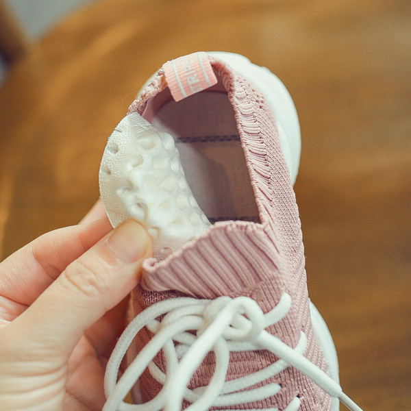 Adidași casual pentru copii pentru fete în negru și roz