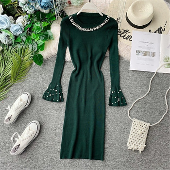 Rochie moderna de dama cu perle in mai multe culori