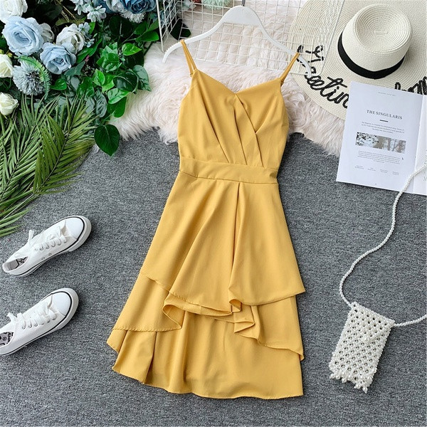 Rochie moderna de dama cu bretele in patru culori