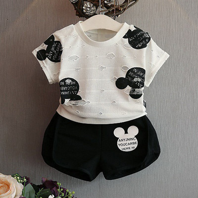 Set pentru copii modern bluza + pantaloni roz si negru