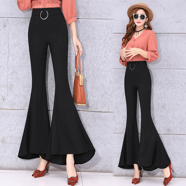 Актуален дамски панталон в кафяв и черен цвят 