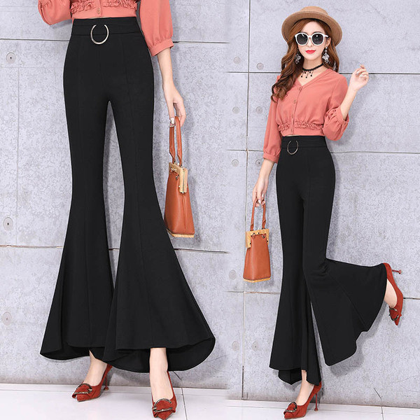 Актуален дамски панталон в кафяв и черен цвят 