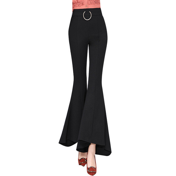 Актуален дамски панталон в кафяв и черен цвят 