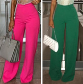 Pantaloni eleganti de dama cu talie inalta in trei culori