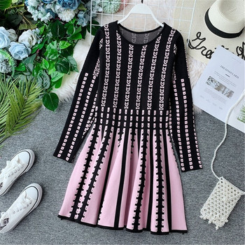 Rochie de dama cu maneca lunga in mai multe culori