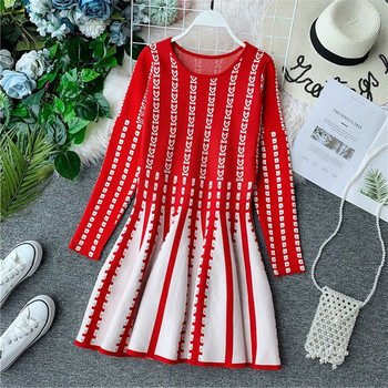 Rochie de dama cu maneca lunga in mai multe culori