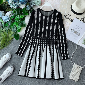 Rochie de dama cu maneca lunga in mai multe culori