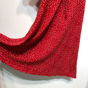 Rochie roșie casual cu mâneci scurte