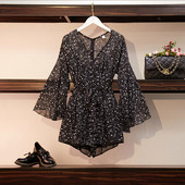 Salopetă de damă modernă cu mâneci largi și mărimi până la 5XL