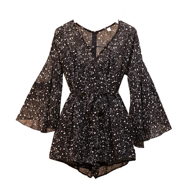 Salopetă de damă modernă cu mâneci largi și mărimi până la 5XL