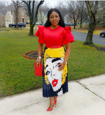 Fusta lunga plisata dama model nou in doua culori