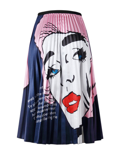 Fusta lunga plisata dama model nou in doua culori