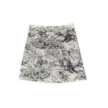 Fusta de dama moderna cu motive florale cu talie inalta
