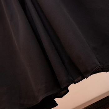 Rochie moderna de dama cu broderie si marimi pana la 5XL in negru