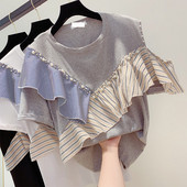 Bluză de damă cu decolteu O și perle