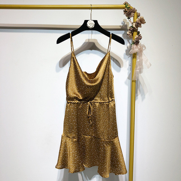 Rochie casual cu bretele subtiri in doua culori