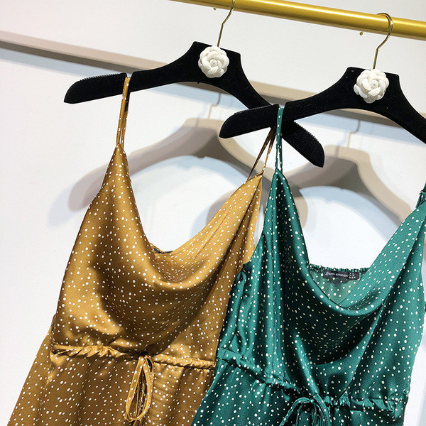 Rochie casual cu bretele subtiri in doua culori