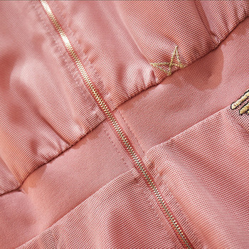 Rochie moderna de dama cu maneci scurte si fermoar in culoarea roz