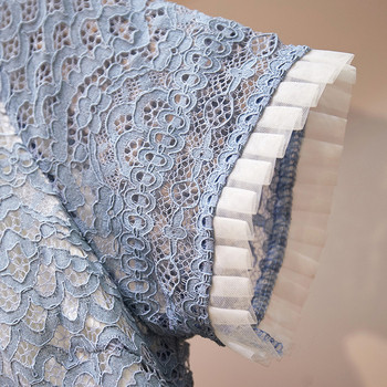 Rochie eleganta de dama cu dantela si marimi pana la 4XL in albastru