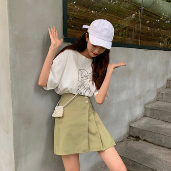 Fusta scurta dama casual cu talie inalta in trei culori