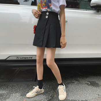 Fusta scurta dama casual cu talie inalta in trei culori