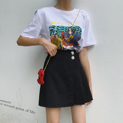 Fusta scurta dama casual cu talie inalta in trei culori