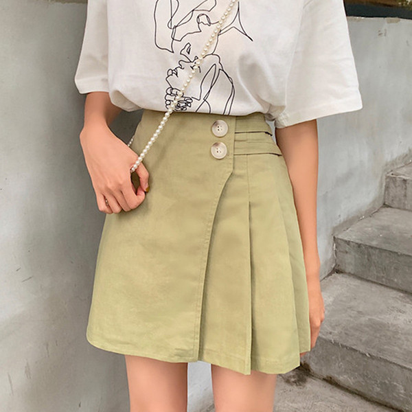 Fusta scurta dama casual cu talie inalta in trei culori