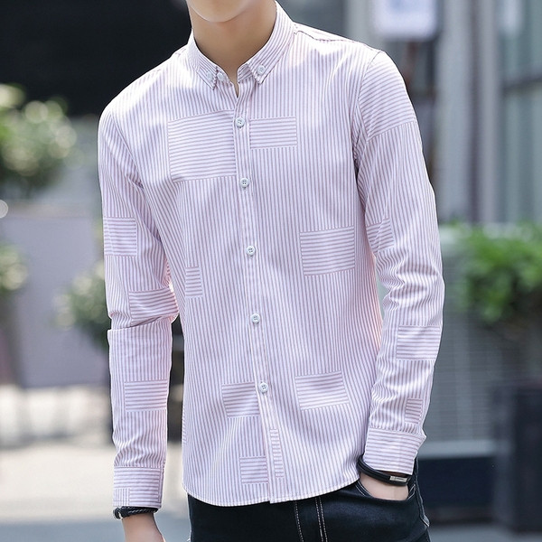 Cămașă elegantă pentru bărbați, cu mâneci lungi, în trei culori