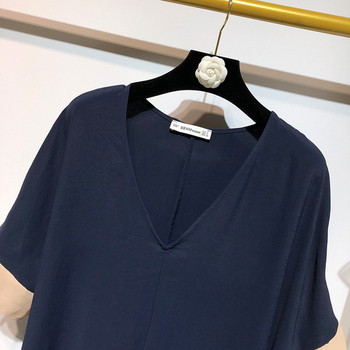 Rochie cu decolteu in V si maneci 3/4 cu cravate