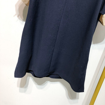 Rochie cu decolteu in V si maneci 3/4 cu cravate