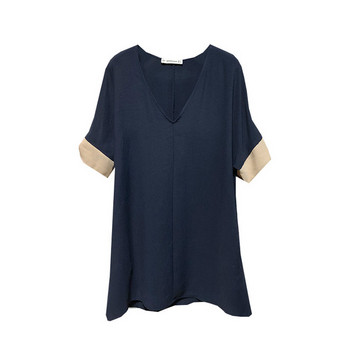 Rochie cu decolteu in V si maneci 3/4 cu cravate