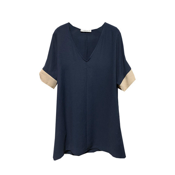 Rochie cu decolteu in V si maneci 3/4 cu cravate