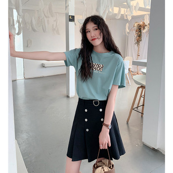 Fusta de dama moderna cu talie inalta cu nasturi in trei culori